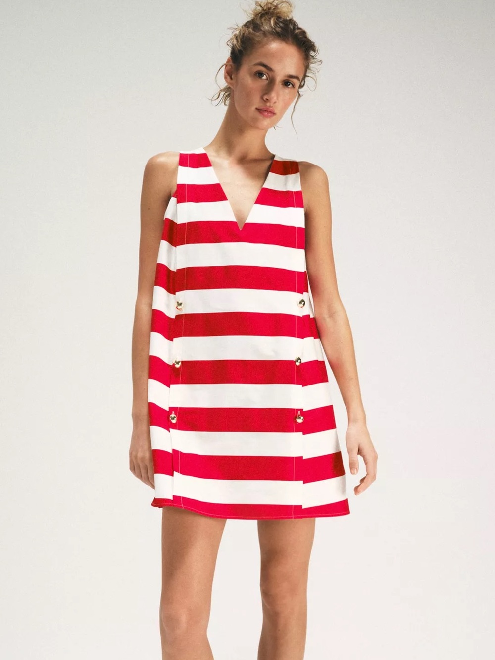 Zara STRIPED MINI DRESS